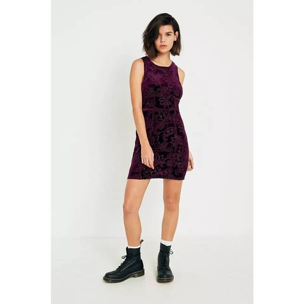 Free People Burnout Babe Velvet Bodycon Mini Dress